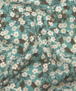 Liberty Interiors Furnishing Fabrics^Mitsi Blossom Cotton in Robins Egg
