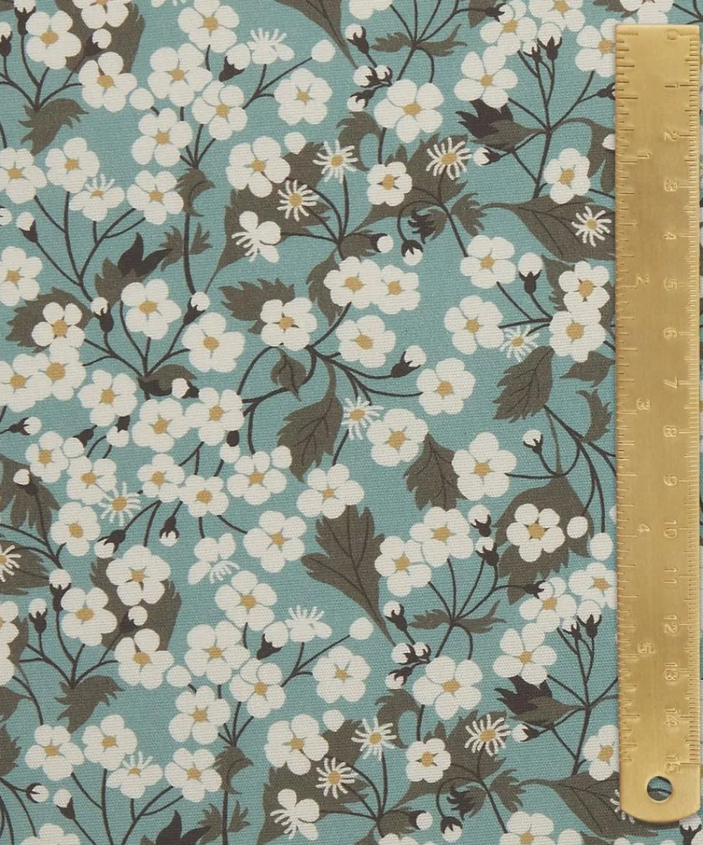 Liberty Interiors Furnishing Fabrics^Mitsi Blossom Cotton in Robins Egg