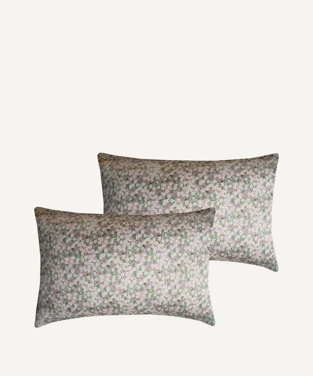 Coco & Wolf Bedding^Mitsi Powder Pink Silk Pillowcases Set of Two