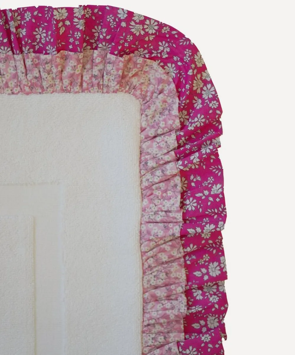 Coco & Wolf Bathroom^Mitsi Valeria Pink Double Ruffle Bathmat 86x53cm