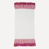 Coco & Wolf Bathroom^Mitsi Valeria Pink Double Ruffle Bath Sheet 150x97cm