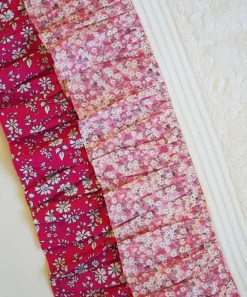 Coco & Wolf Bathroom^Mitsi Valeria Pink Double Ruffle Bath Sheet 150x97cm