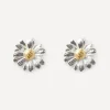 Alex Monroe Earrings^Mix Metal Classic Daisy Stud Earrings