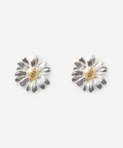 Alex Monroe Earrings^Mix Metal Classic Daisy Stud Earrings
