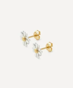 Alex Monroe Earrings^Mix Metal Classic Daisy Stud Earrings