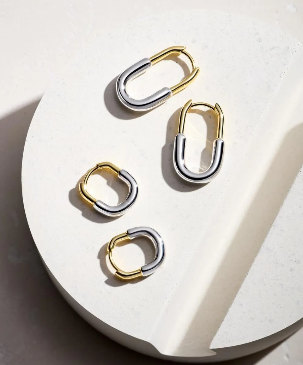 Astley Clarke Earrings^Mixed Metal Aurora U-Hoop Huggie Hoop Earrings