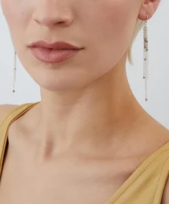 Stephanie Schneider Earrings^Mixed Metal Diamond Chain Drop Earrings
