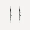 Stephanie Schneider Earrings^Mixed Metal Fringe Black Diamond Drop Earrings