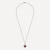 Acanthus Necklaces^Mixed Metal Sacred Garnet Heart Pendant Necklace