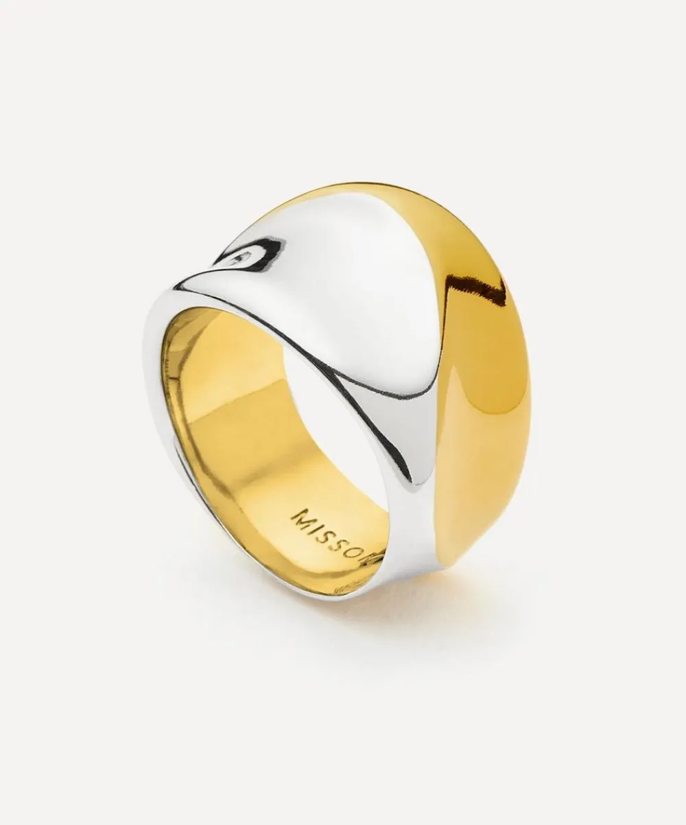 Missoma Rings|Rings^Mixed Metal Sculptural Molten Statement Ring