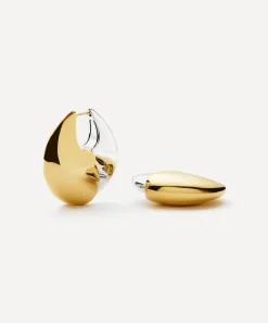Missoma Earrings|Earrings^Mixed Metal Sculptural Pebble Large Hoop Earrings