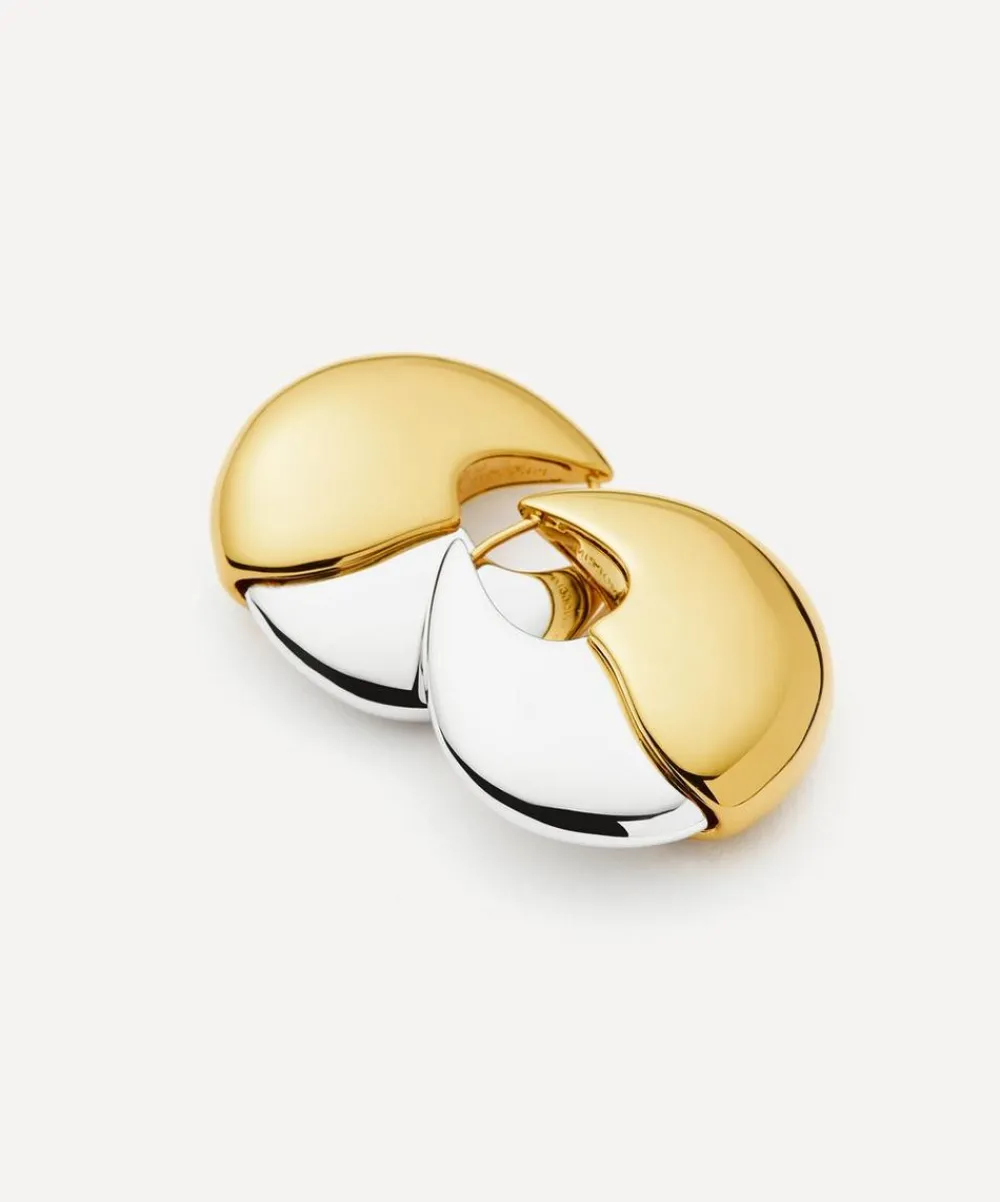 Missoma Earrings|Earrings^Mixed Metal Sculptural Pebble Large Hoop Earrings