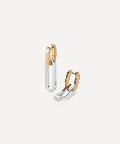 JENNY BIRD Earrings|Earrings^Mixed Metal Teeni Detachable Link Drop Hoop Earrings