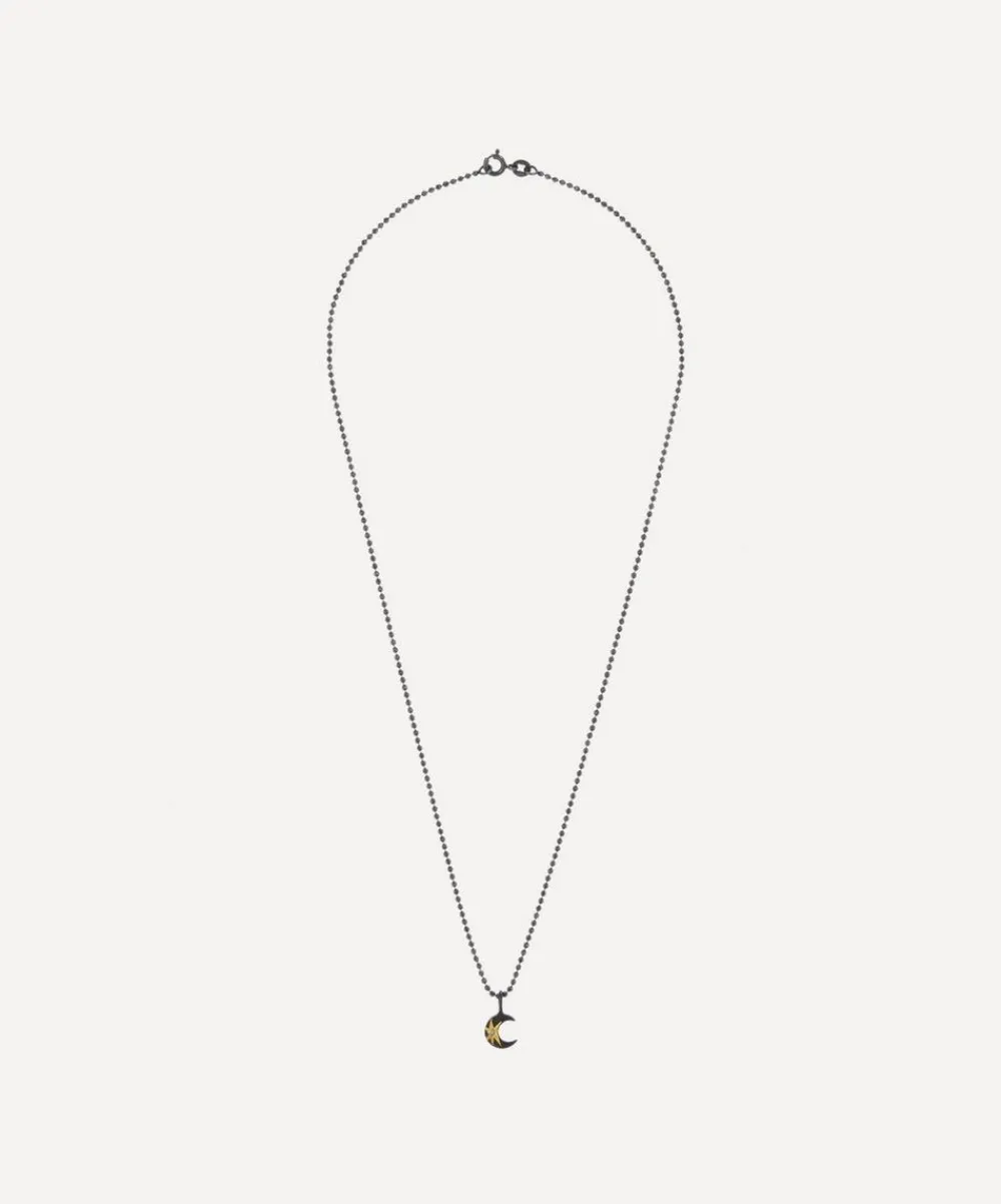 Acanthus Necklaces^Mixed Metal Tiny Celestial Star Moon Pendant Necklace