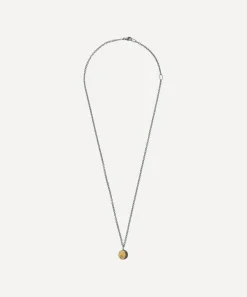 Acanthus Necklaces|Necklaces^Mixed Metal Tiny Lunal Coin Pendant Necklace