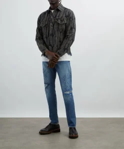 Kapital Jeans^Monkey CISCO Straight-Leg Distressed Embroidered Jeans
