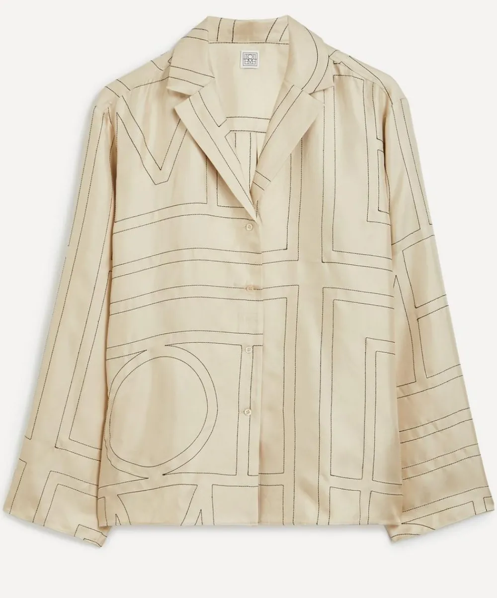Toteme Tops^Monogram Silk Pyjama Shirt