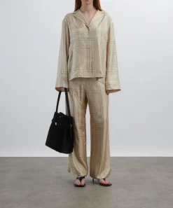Toteme Tops^Monogram Silk Pyjama Shirt