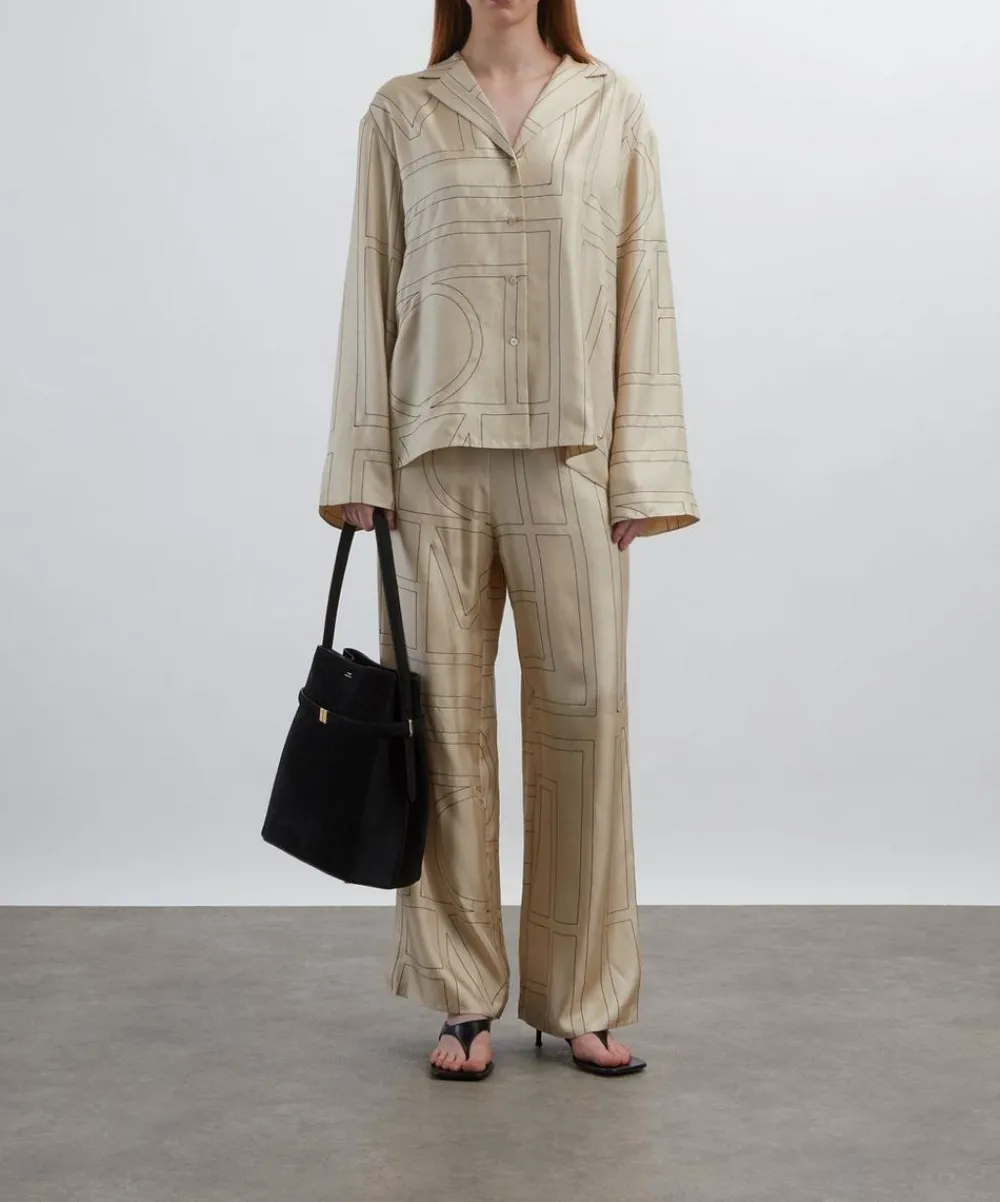 Toteme Tops^Monogram Silk Pyjama Shirt