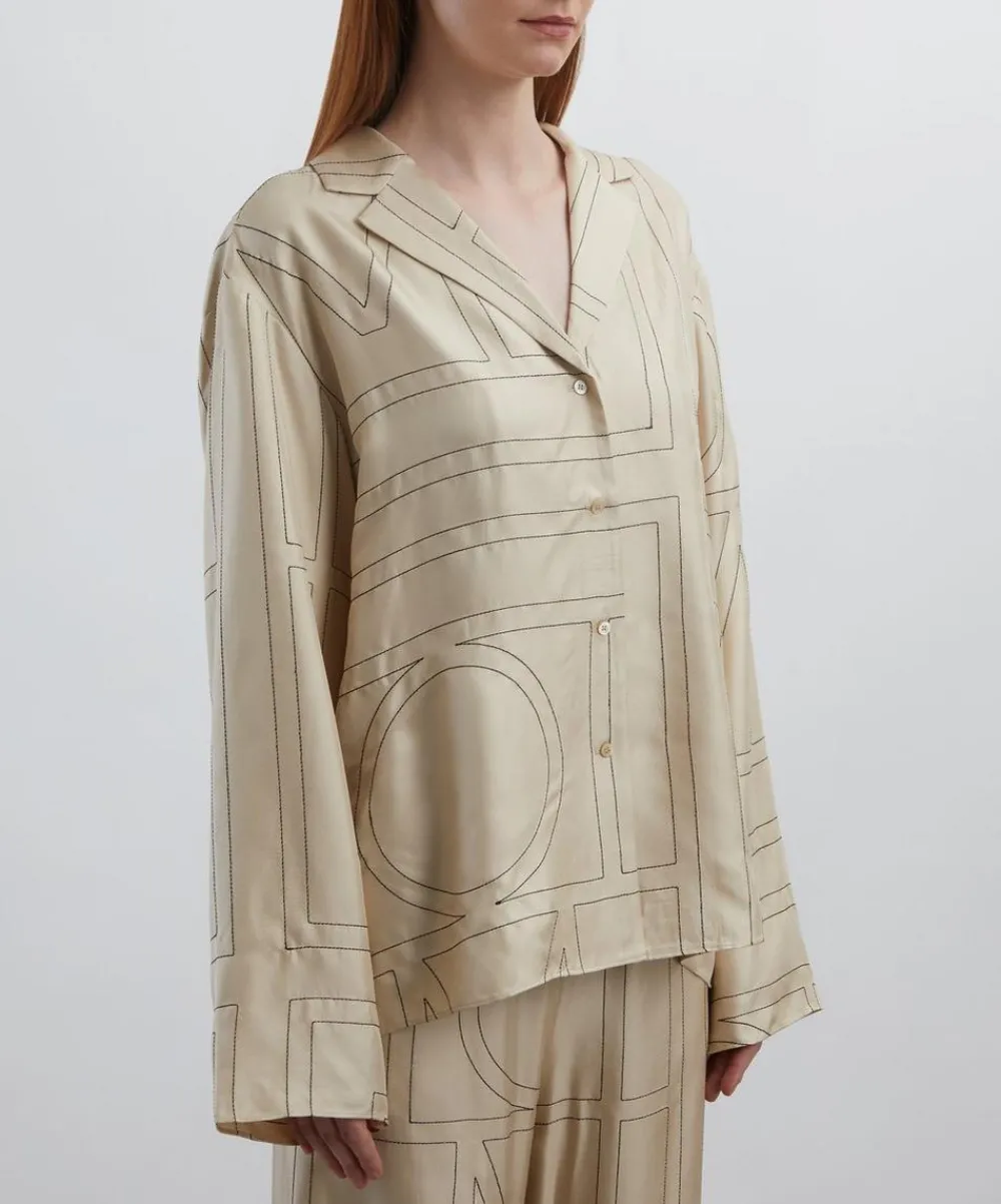 Toteme Tops^Monogram Silk Pyjama Shirt