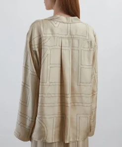 Toteme Tops^Monogram Silk Pyjama Shirt
