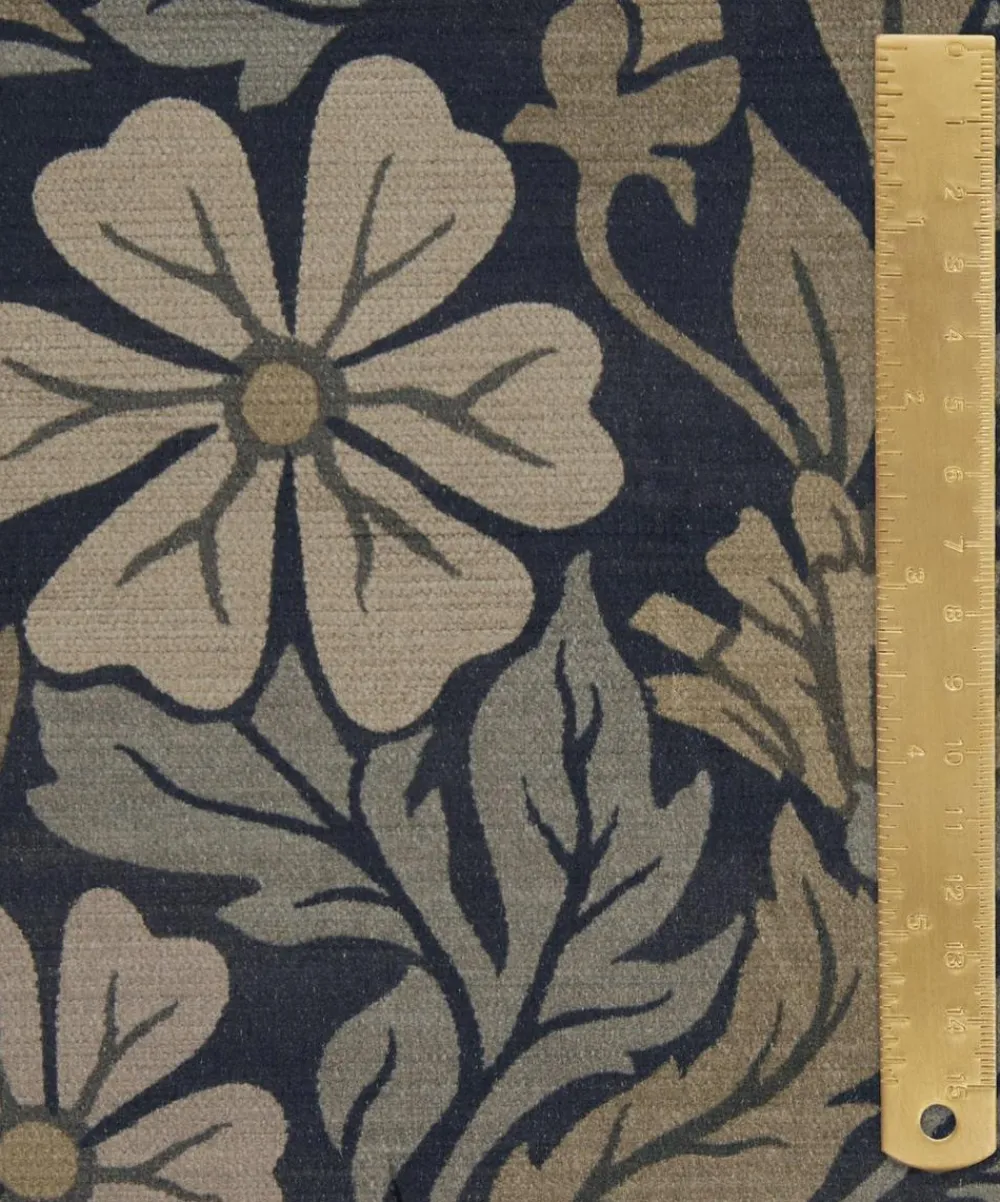 Liberty Interiors Furnishing Fabrics^Moon Garden Vintage Velvet in Lapis
