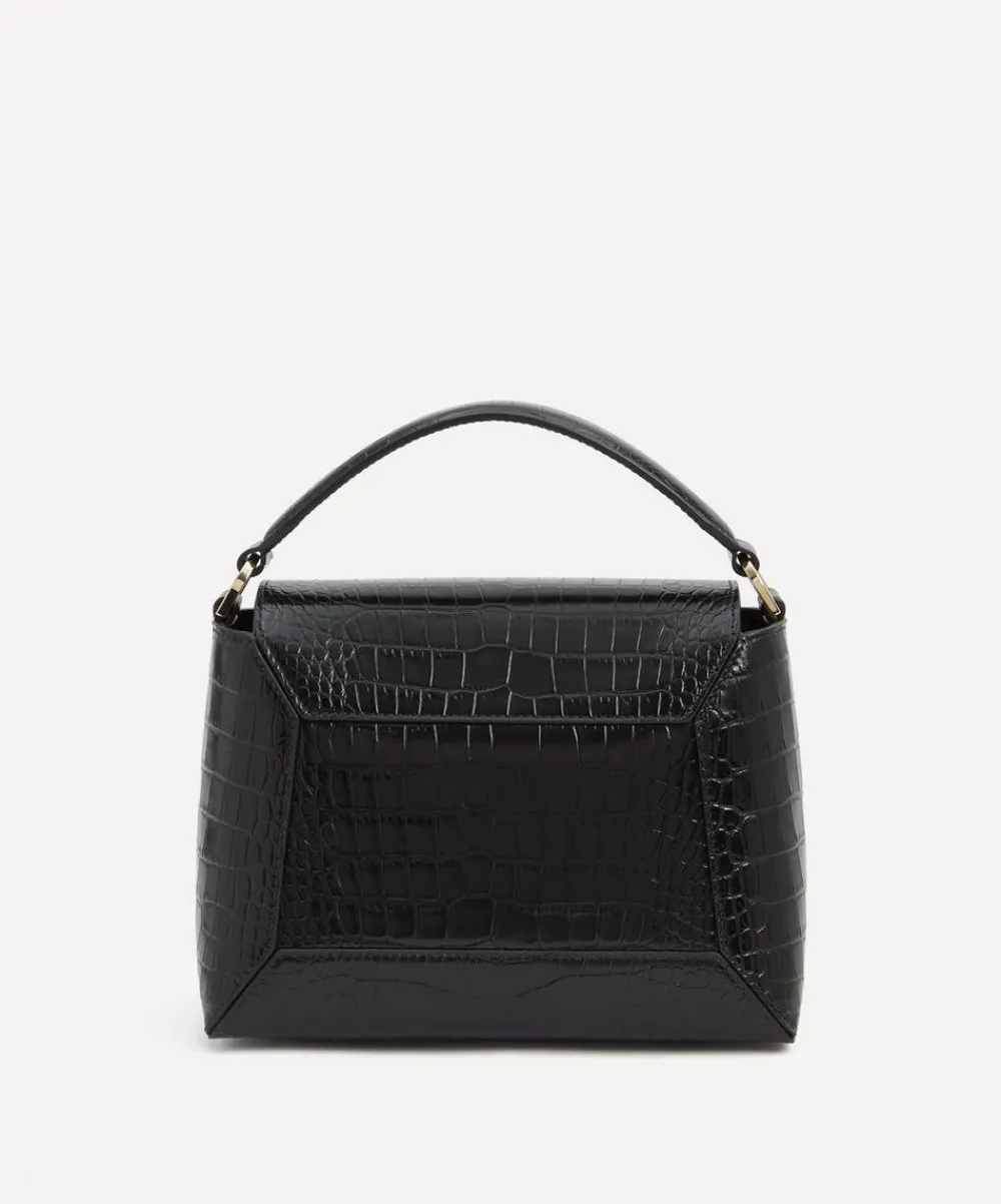 Strathberry Bags^Mosaic Croc-Embossed Leather Top Handle Bag