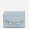 Strathberry Purses & Pouches^Mosaic Trifold Dusky Blue Leather Wallet