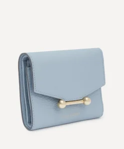 Strathberry Purses & Pouches^Mosaic Trifold Dusky Blue Leather Wallet