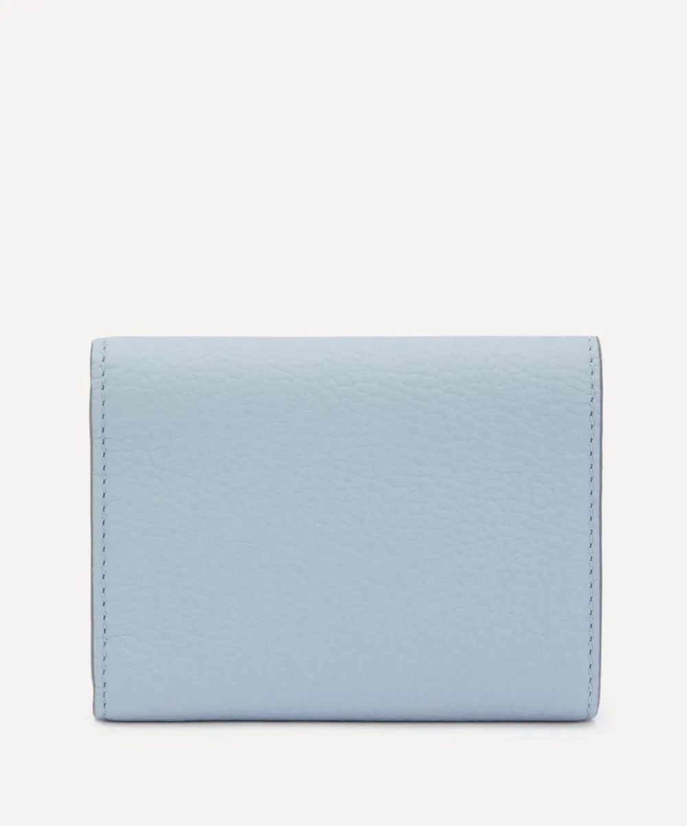 Strathberry Purses & Pouches^Mosaic Trifold Dusky Blue Leather Wallet