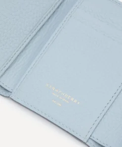 Strathberry Purses & Pouches^Mosaic Trifold Dusky Blue Leather Wallet