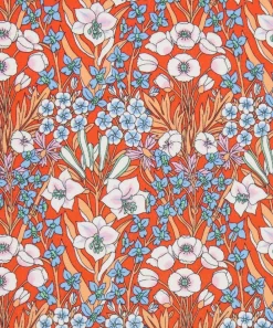 Liberty Fabrics Classic Silks|Crepe De Chine^Mountain Primrose Crepe de Chine