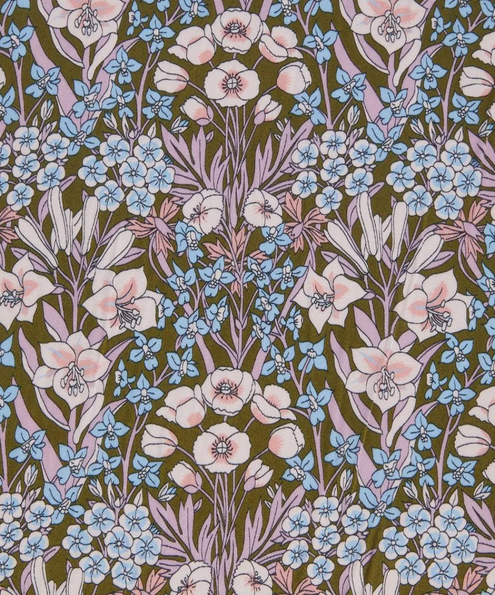 Liberty Fabrics Classic Silks|Silk Satin^Mountain Primrose Silk Satin