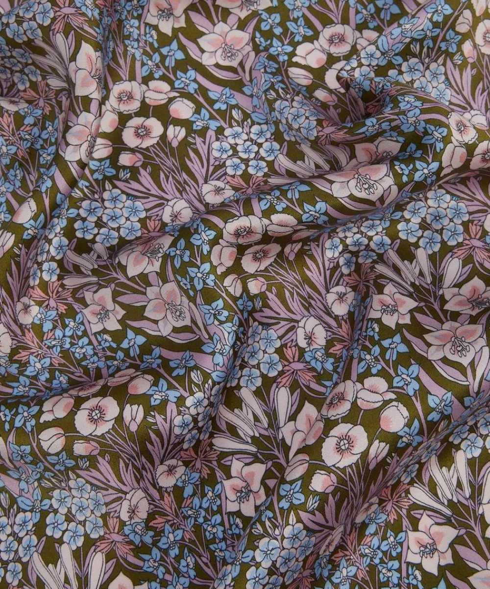 Liberty Fabrics Classic Silks|Silk Satin^Mountain Primrose Silk Satin