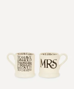 Emma Bridgewater Mugs^Mrs and Mrs Half Pint Mugs