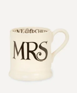 Emma Bridgewater Mugs^Mrs and Mrs Half Pint Mugs