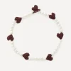 Pura Utz Necklaces^Multi Burgundy Heart Pearl Necklace