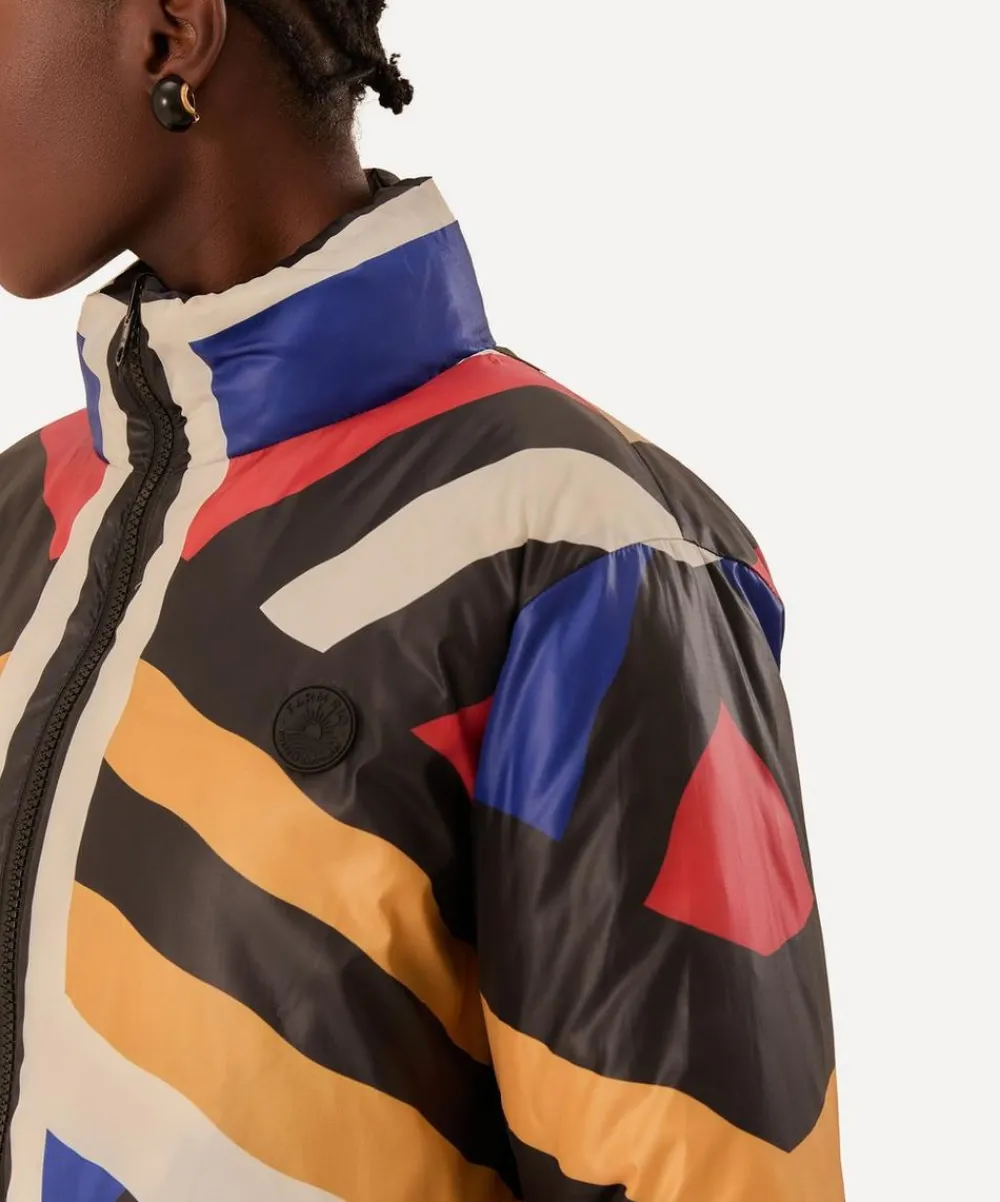 FARM Rio Coats & Jackets^Multicolor Amanda Stripes Toucan Reversible Puffer Jacket