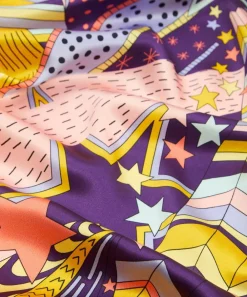 Liberty Fabrics Silk Satin^My Grown Up Star Silk Satin