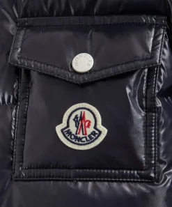 Moncler Coats & Jackets^Navy Andro Hooded Short Down Jacket