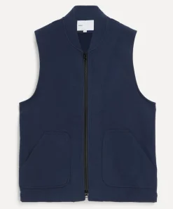 Adsum Coats & Jackets^Navy Cotton Fleece Vest