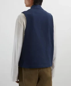 Adsum Coats & Jackets^Navy Cotton Fleece Vest