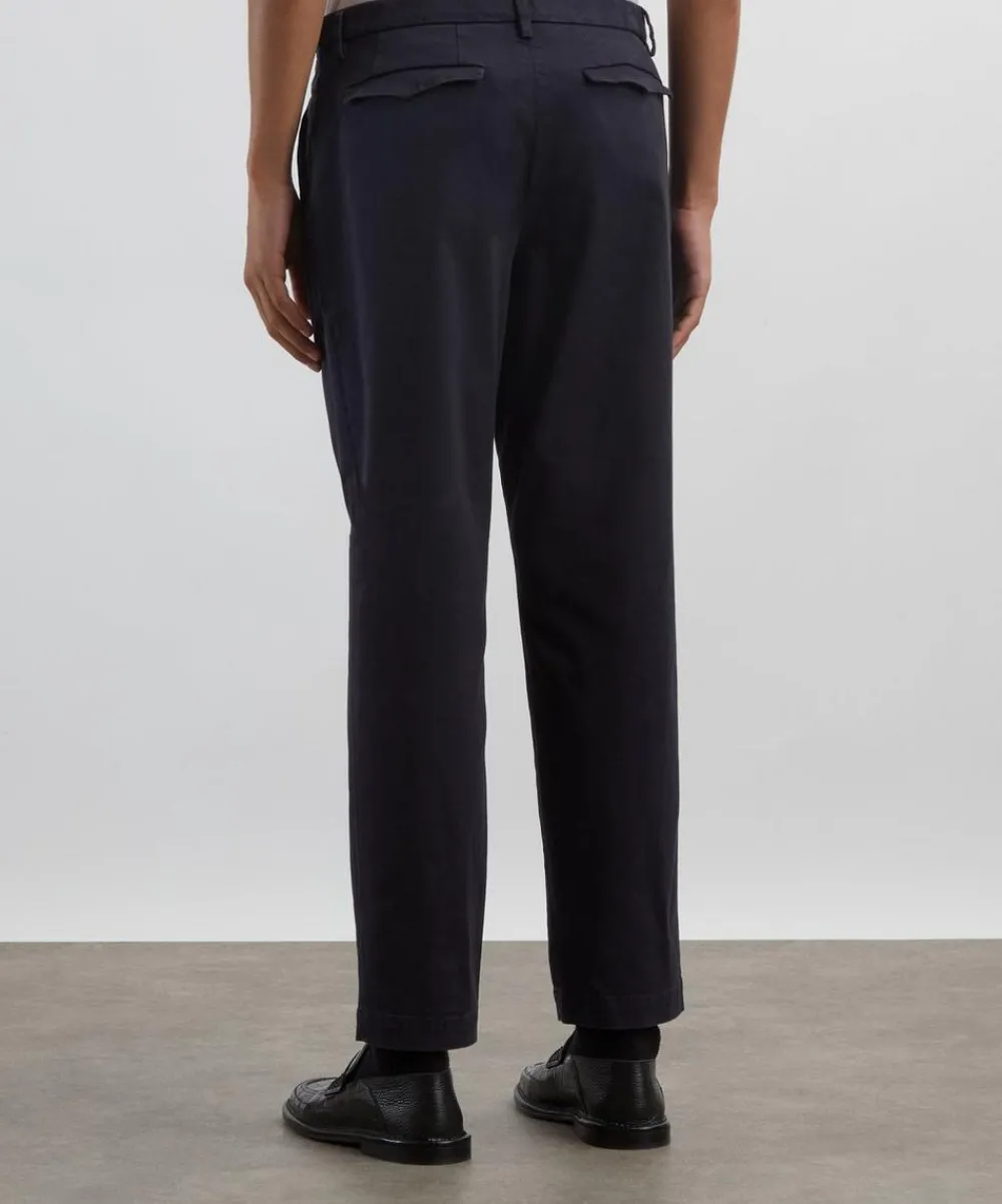 Barena Trousers^Navy Masco Cotton Trousers