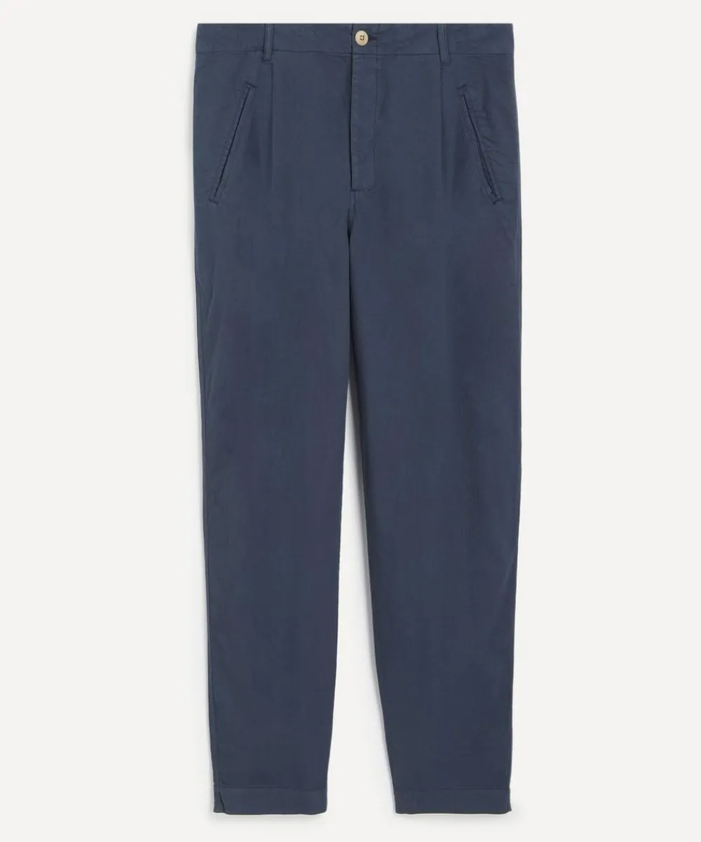 Folk Trousers^Navy Mini Stripe Assembly Trousers