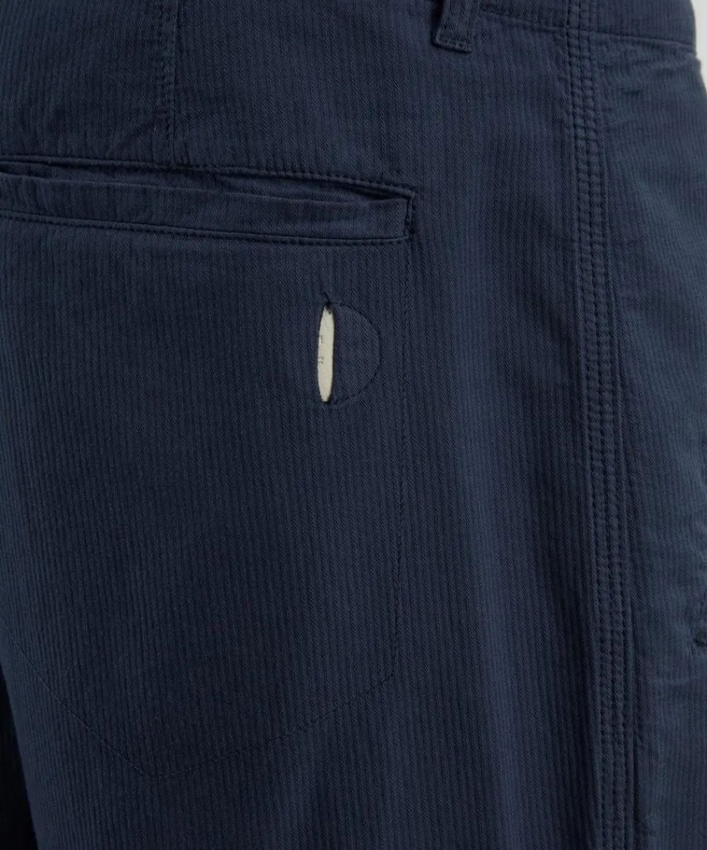Folk Trousers^Navy Mini Stripe Assembly Trousers