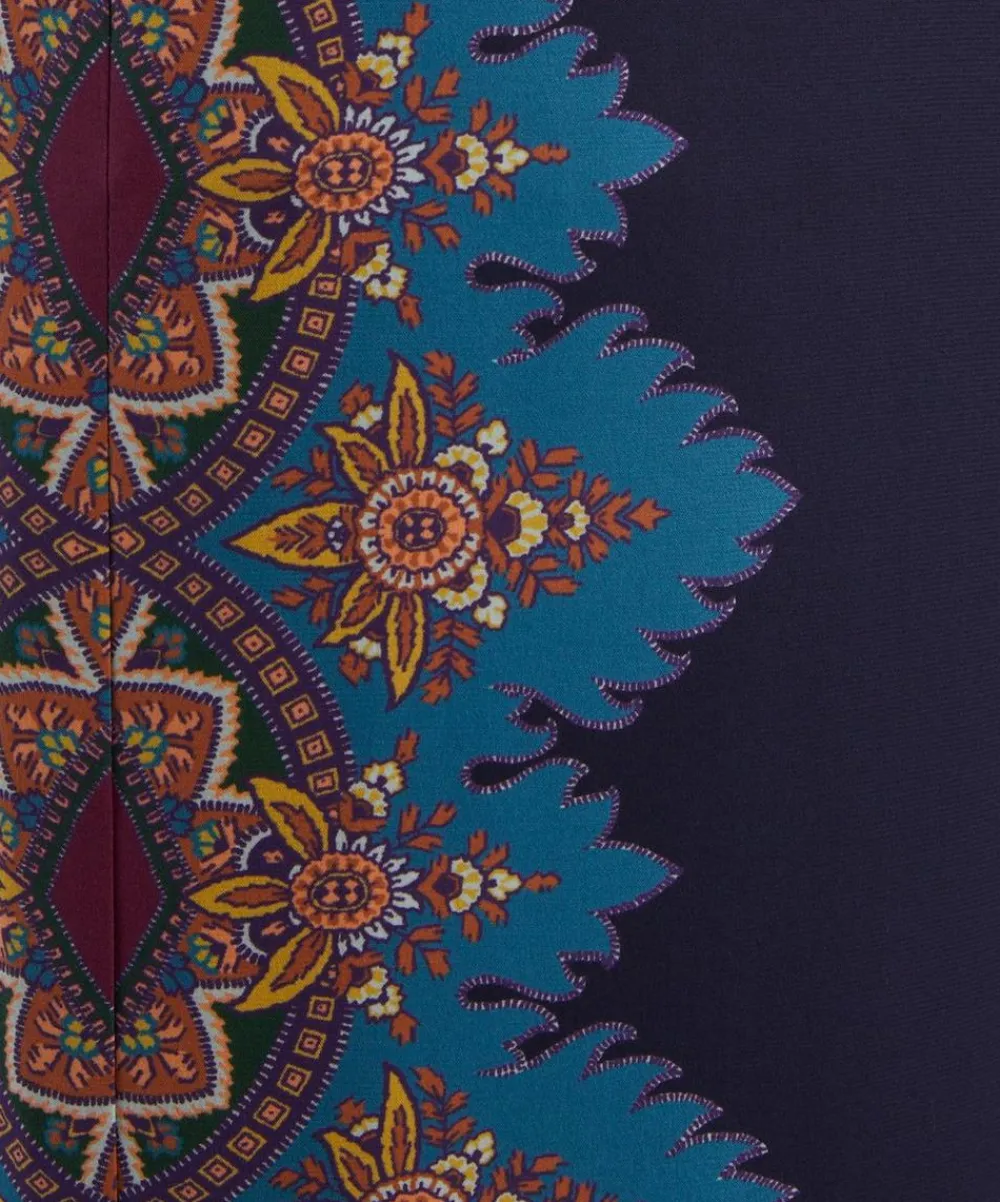 Etro Trousers & Shorts^Navy Paisley Silk Trousers