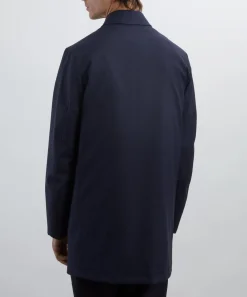 Paul Smith Coats & Jackets^Navy Plaid Mac Coat with Gilet