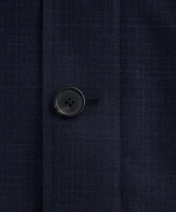Paul Smith Coats & Jackets^Navy Plaid Mac Coat with Gilet
