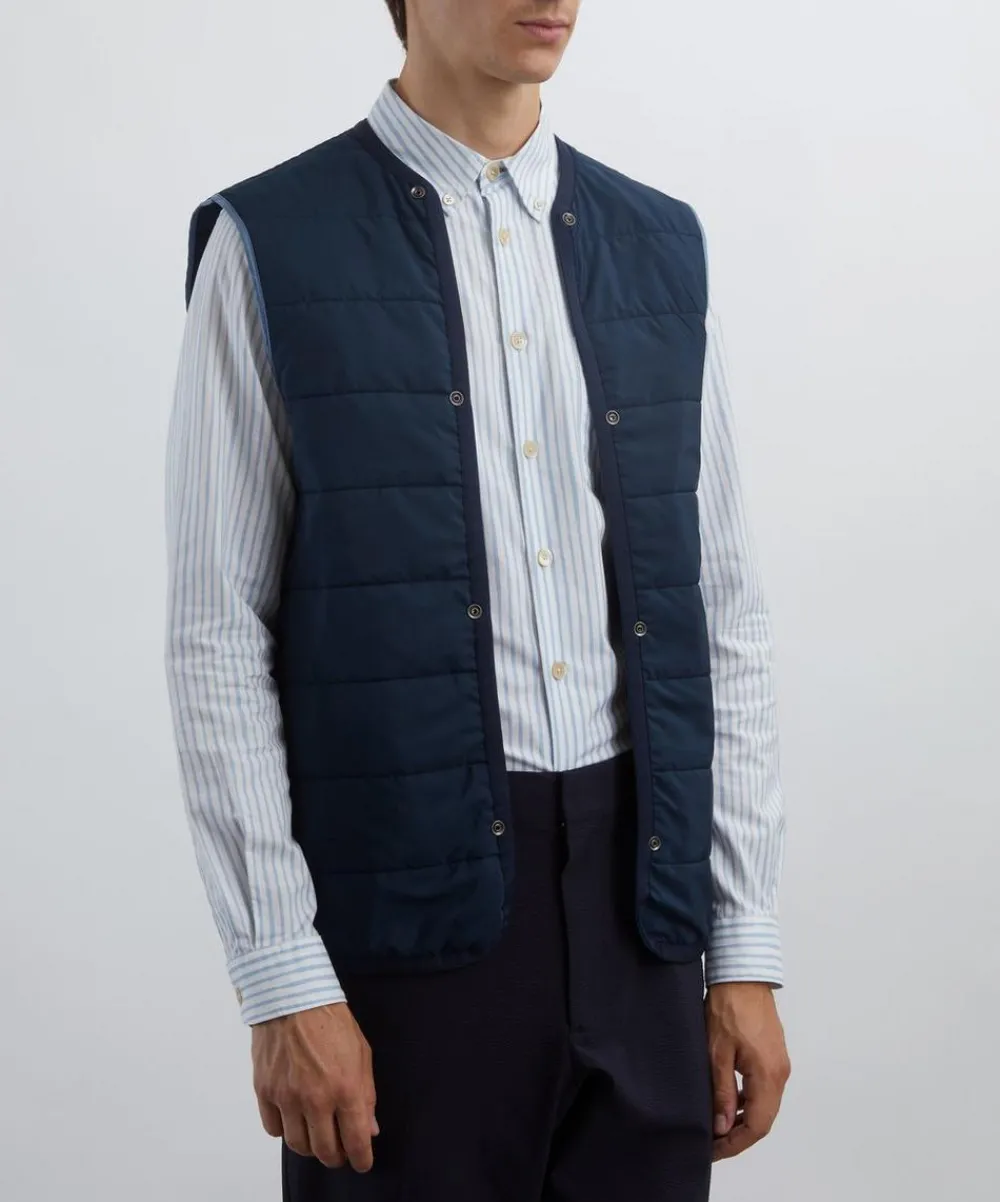 Paul Smith Coats & Jackets^Navy Plaid Mac Coat with Gilet
