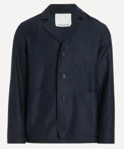 YMC Coats & Jackets^Navy Scutters Cotton-Linen Moleskin Blazer